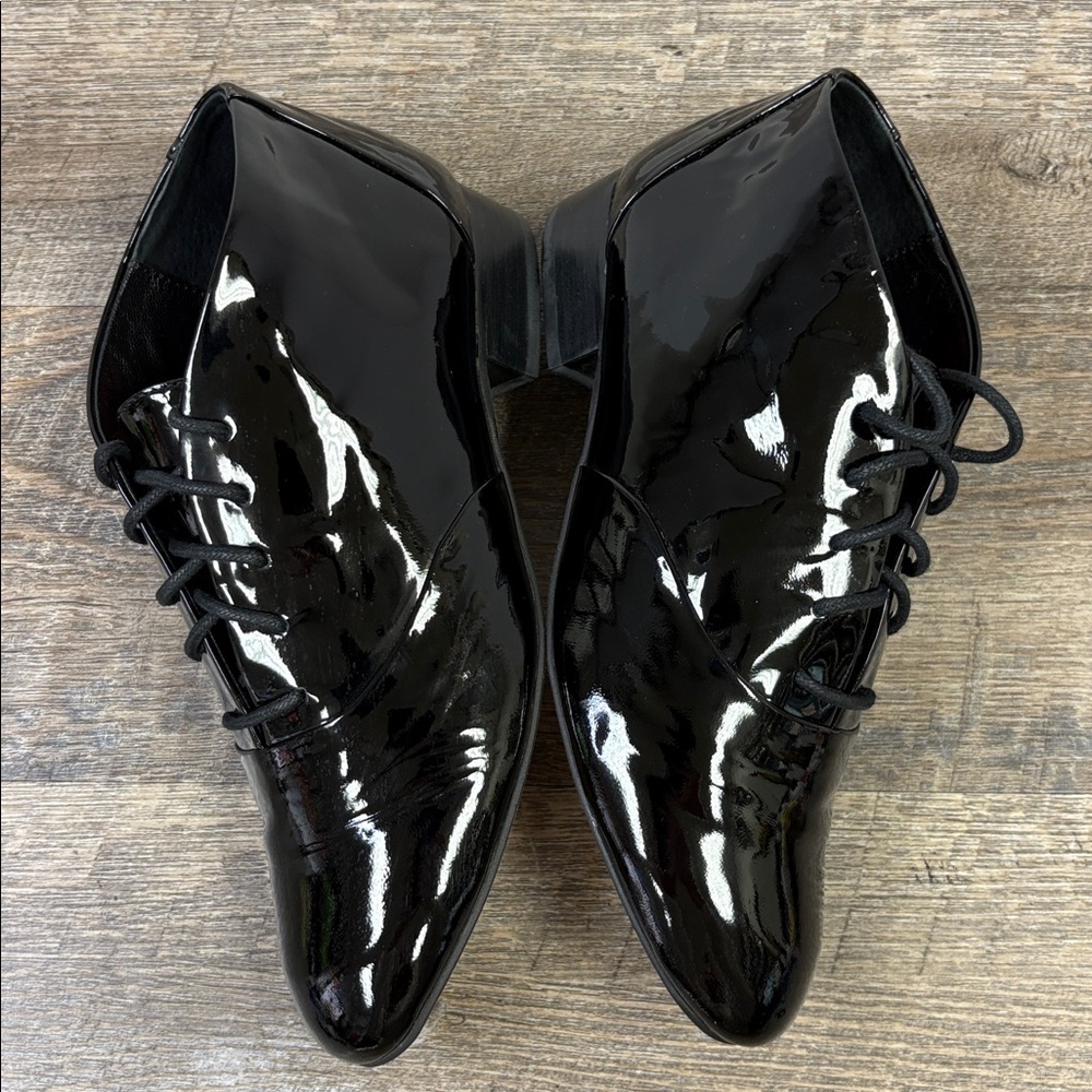 Rebecca Minkoff Black Patent Leather Oxford Shoes (Size 8M) - Picture 5 of 9